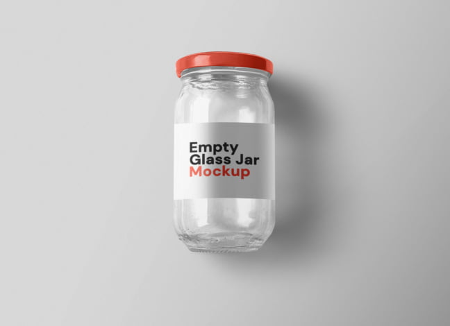 Blank Glass Jar Mockup