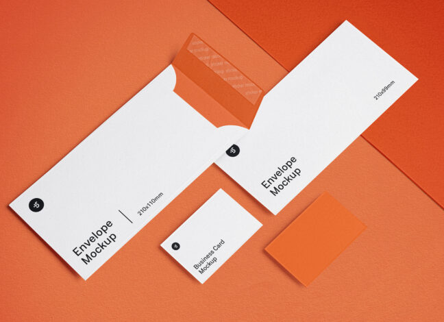 Business Card & Envelope Mockups 4