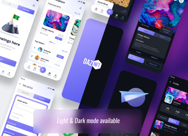 Daz: NFT Marketplace App UI Kit