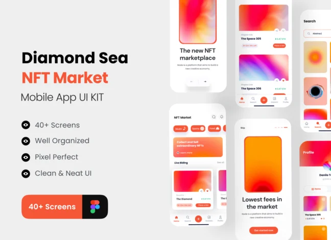 Diamond Sea: NFT Market App UI Kit
