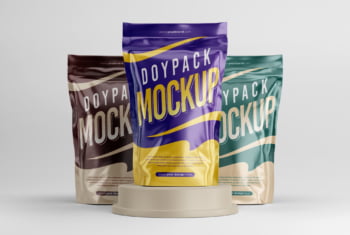 Doypack Pouch Lock Bag Mockup
