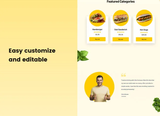 fast food burger landing page 1 Fast Food Burger Landing Page