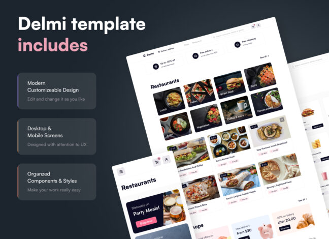 Food Delivery eCommerce UI Kit