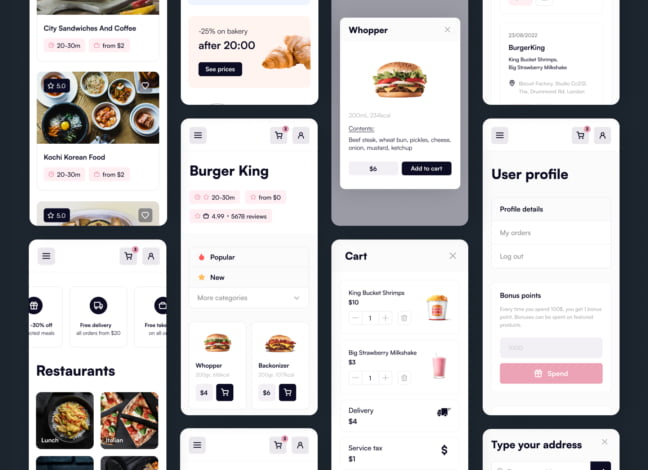 Food Delivery eCommerce UI Kit
