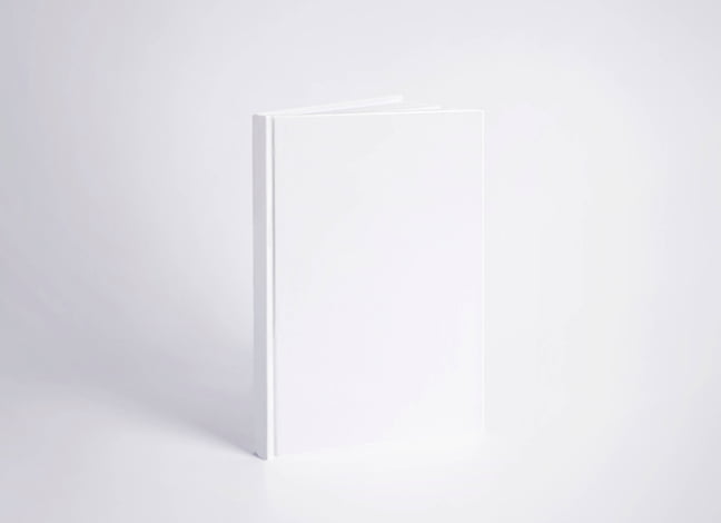 Hardcover White Book Mockup 1