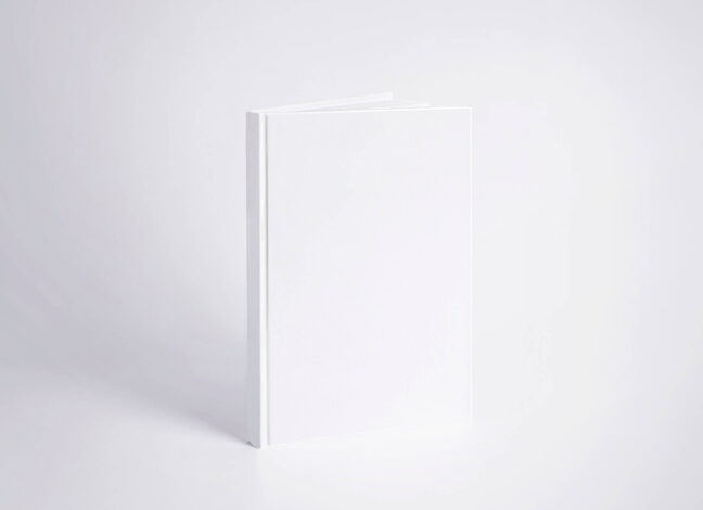 Hardcover White Book Mockup 1