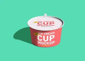 Ice Cream Paper Cup Mockup
