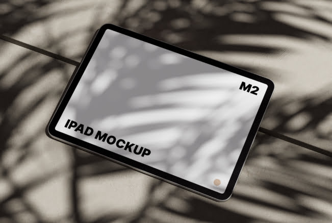 M2 iPad Pro Concrete Mockup