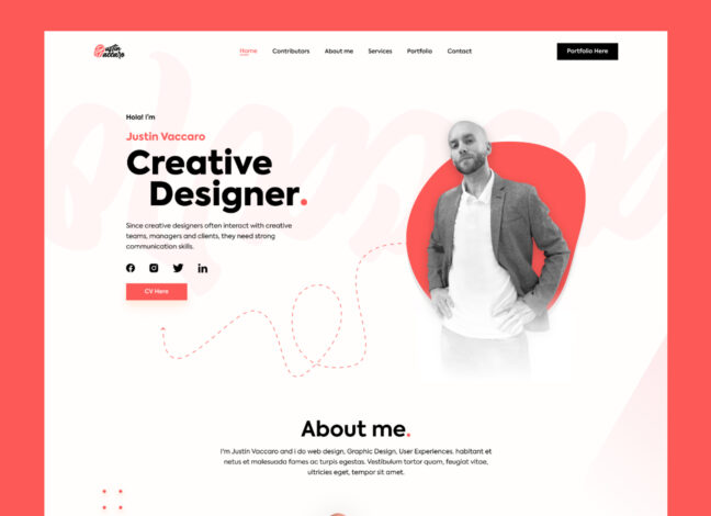 Resume & Portfolio Landing Page 1