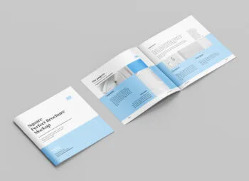 Slim Square Brochure Mockup