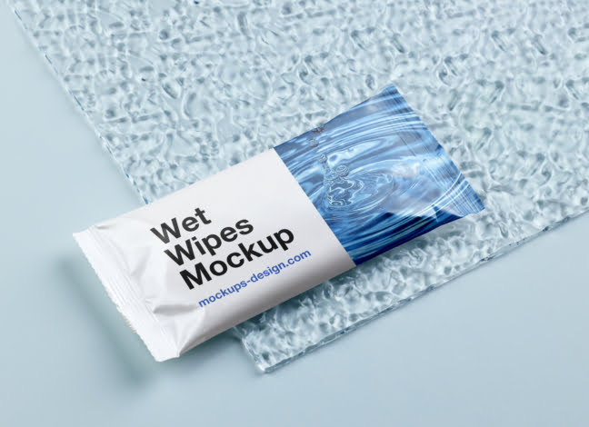 Small Wet Wipes Mockup
