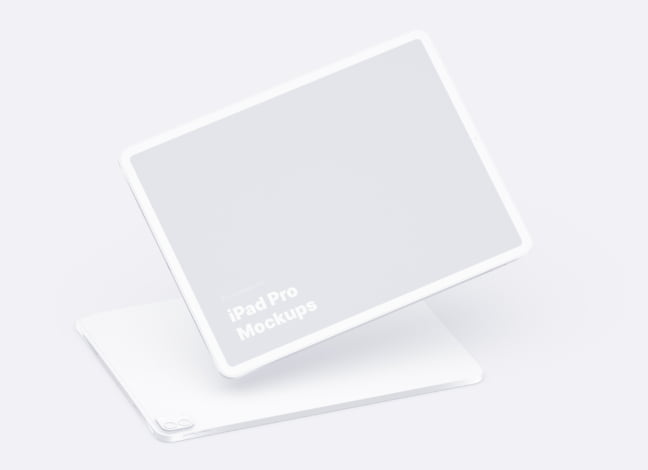 White/Black Clay iPad Pro Mockup 1