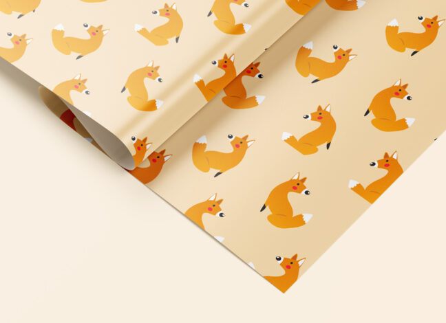 Gift Wrapping Paper Mockup