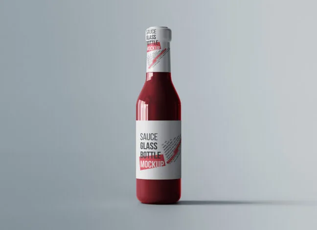 hot sauce bottle mockup Hot Sauce Bottle Mockup
