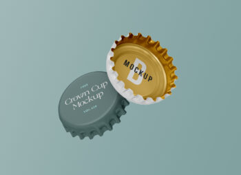 Beer Bottle Caps Mockup