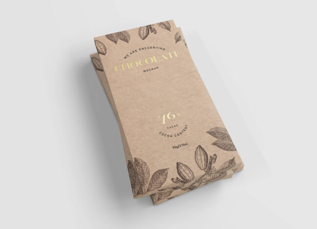 Chocolate Bar Packaging Mockup