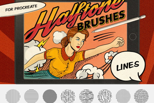 Comic Halftone Procreate Brushes