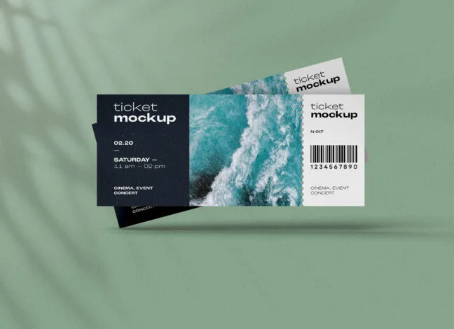 event ticket mockup Event Ticket Mockup