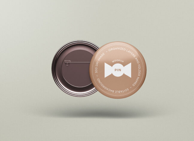 Pin Button Badge Mockup