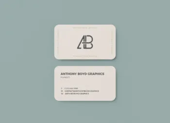 Rounded Corner Business Card Mockup