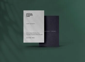 Vertical Business Card Mockup