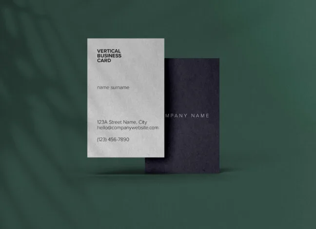 vertical business card mockup Vertical Business Card Mockup