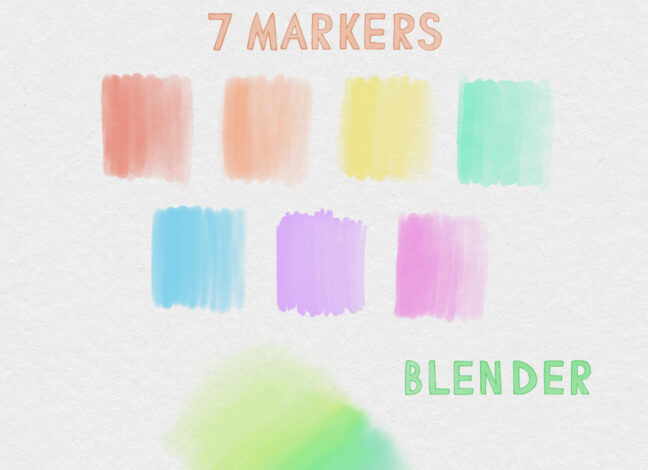 Alcohol Marker Procreate Brushes