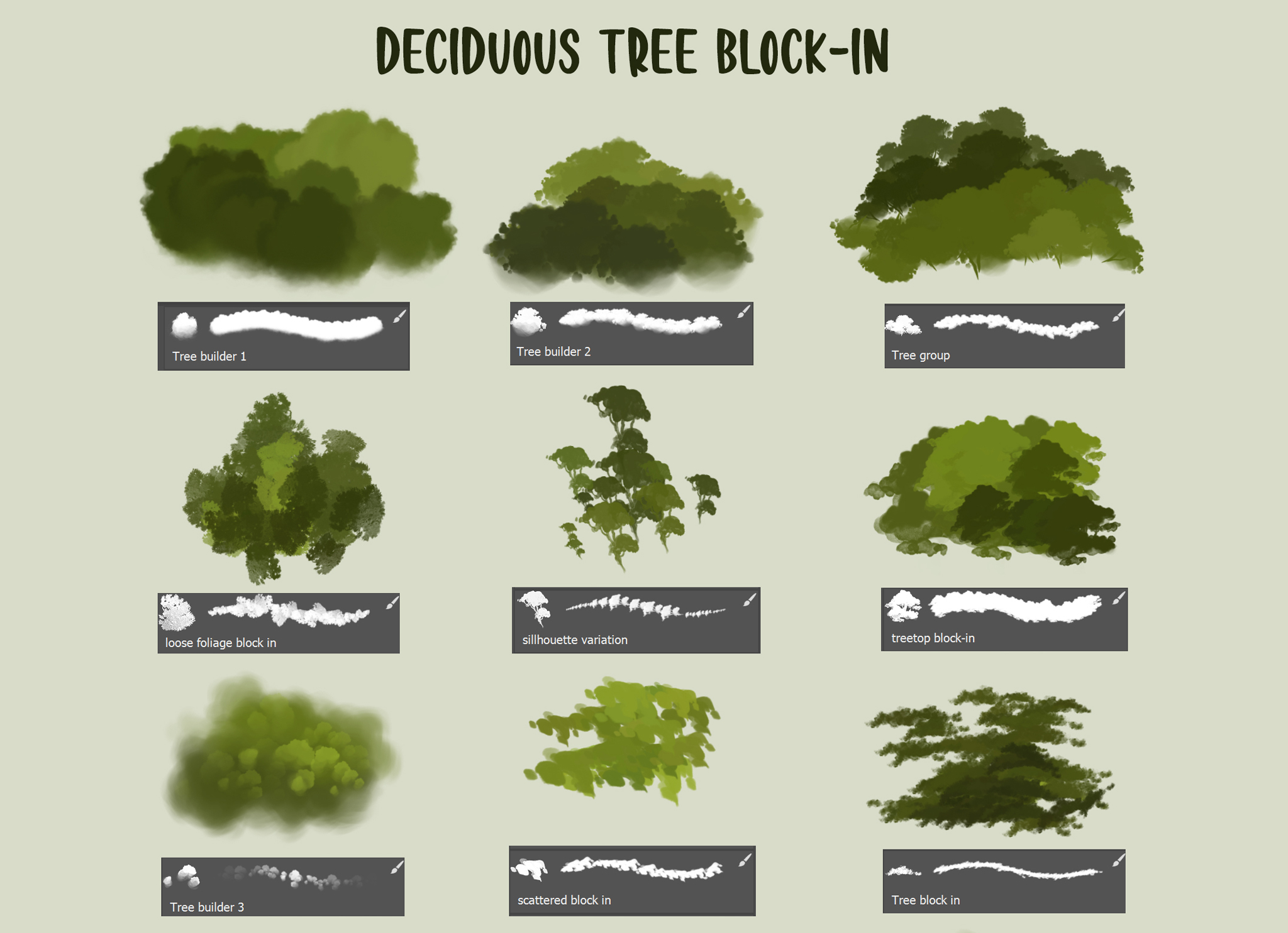 Grass Procreate Brushes GraphicsBunker