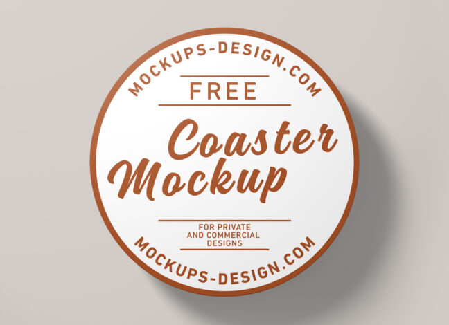 Round Coaster Mockup