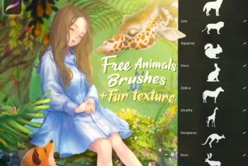 Animals Procreate Brushes, Fur Texture