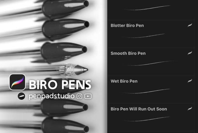 Ballpoint Pen Procreate Brushes