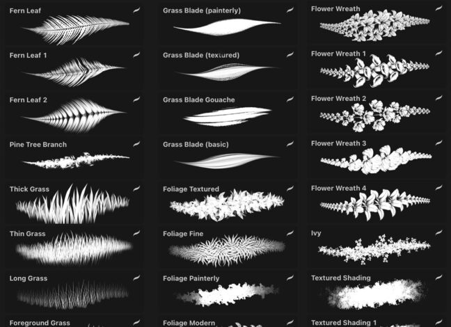 botanical procreate brushes 1 Botanical Procreate Brushes