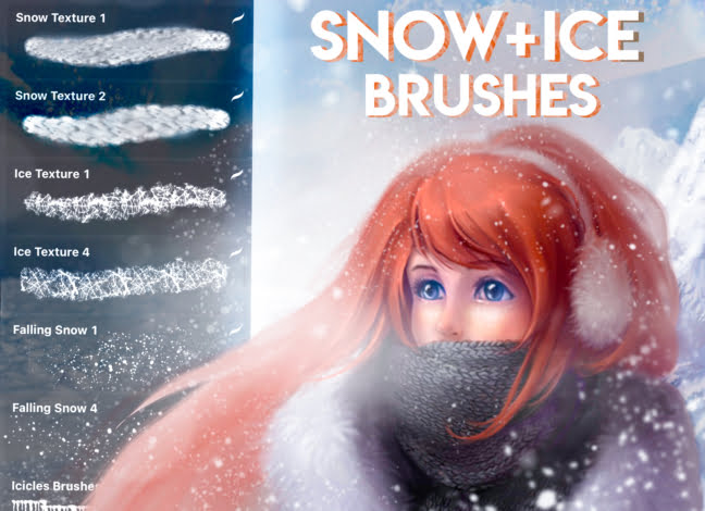 Christmas Snow & Ice Procreate Brushes
