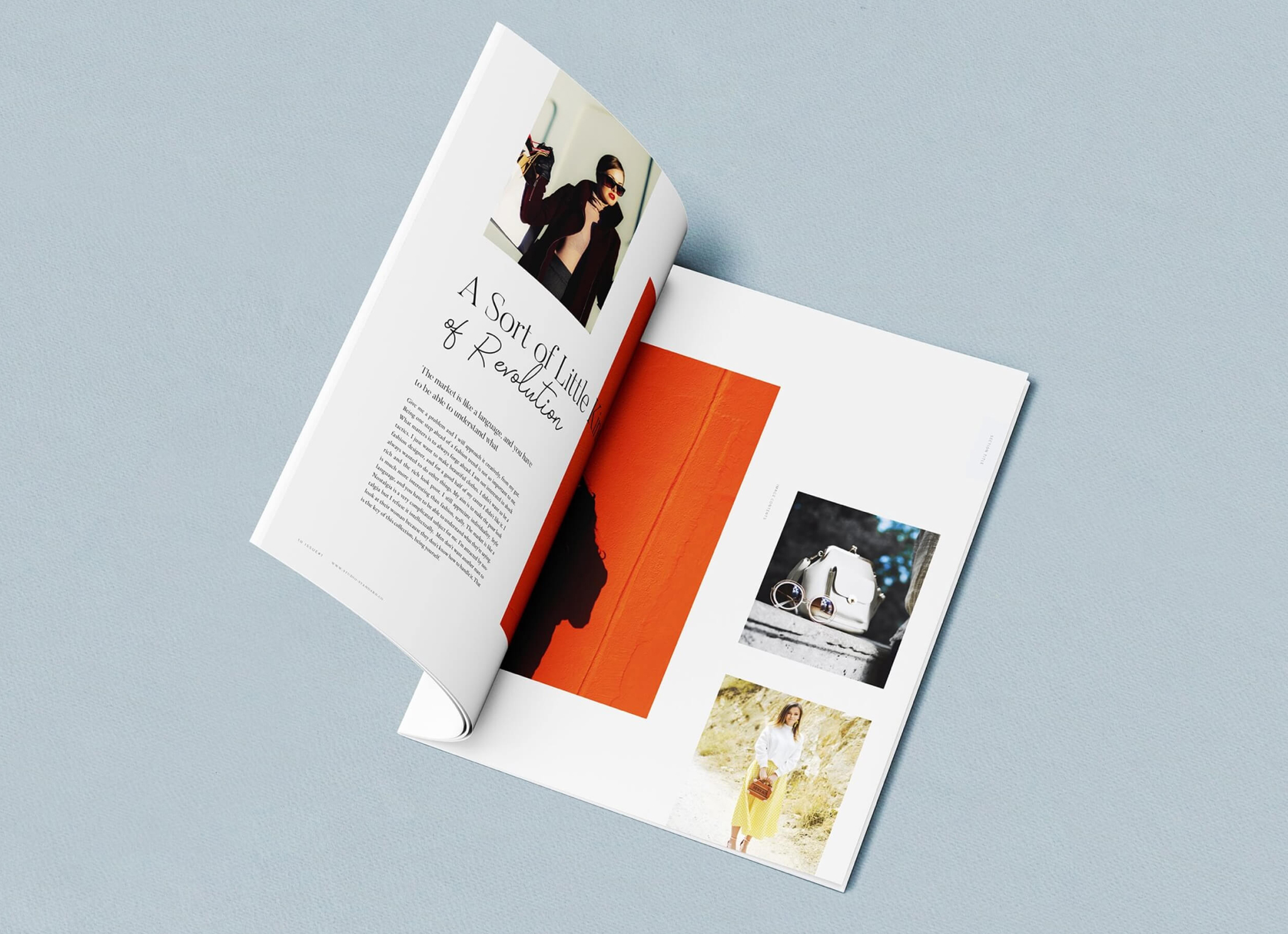 Creative Opened Magazine Mockup - GraphicsBunker