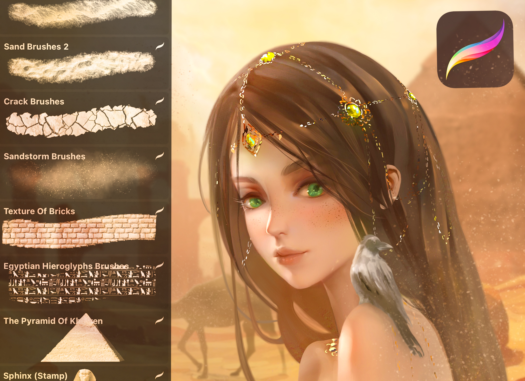 Egypt Procreate Brushes GraphicsBunker