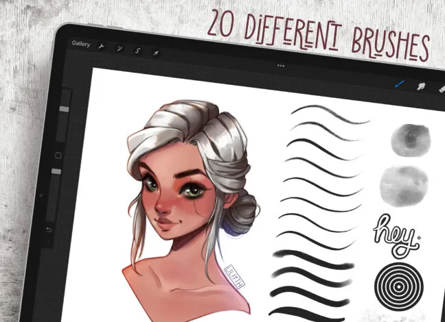 fantastic 20 procreate brushes set 1 Fantastic 20 Procreate Brushes Set