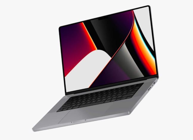 Floating MacBook Pro 16-inch Mockup