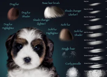 Fur & Hair Procreate Brushes