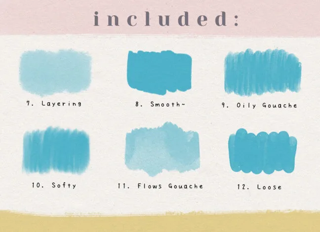 gouachey procreate brushes 2 Gouachey Procreate Brushes