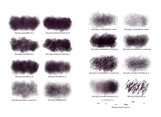 Hatch Effects Procreate Brushes