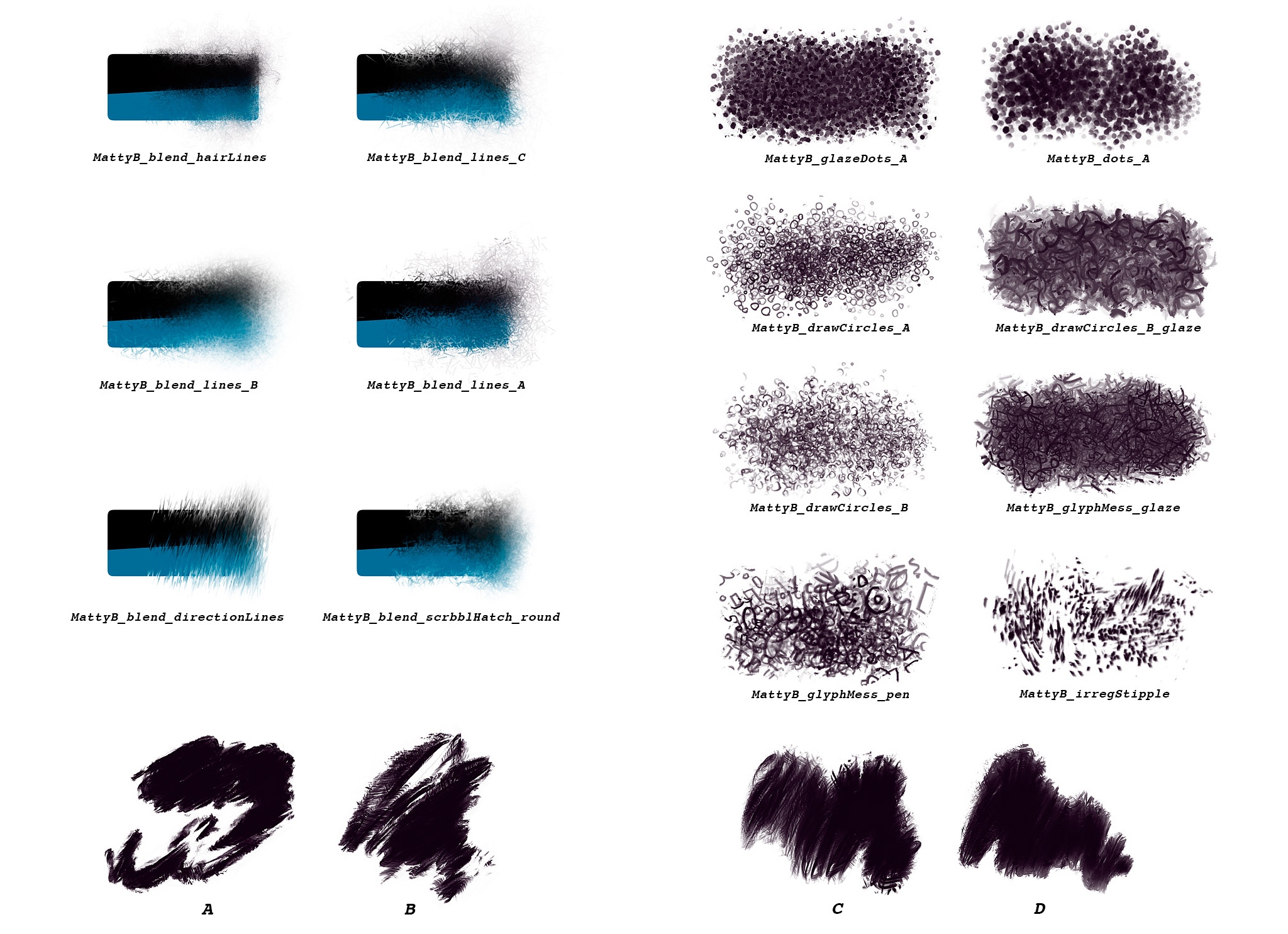 Hatch Effects Procreate Brushes GraphicsBunker