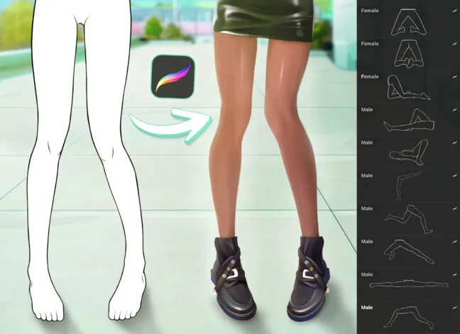 legs procreate stamps Legs Procreate Stamps