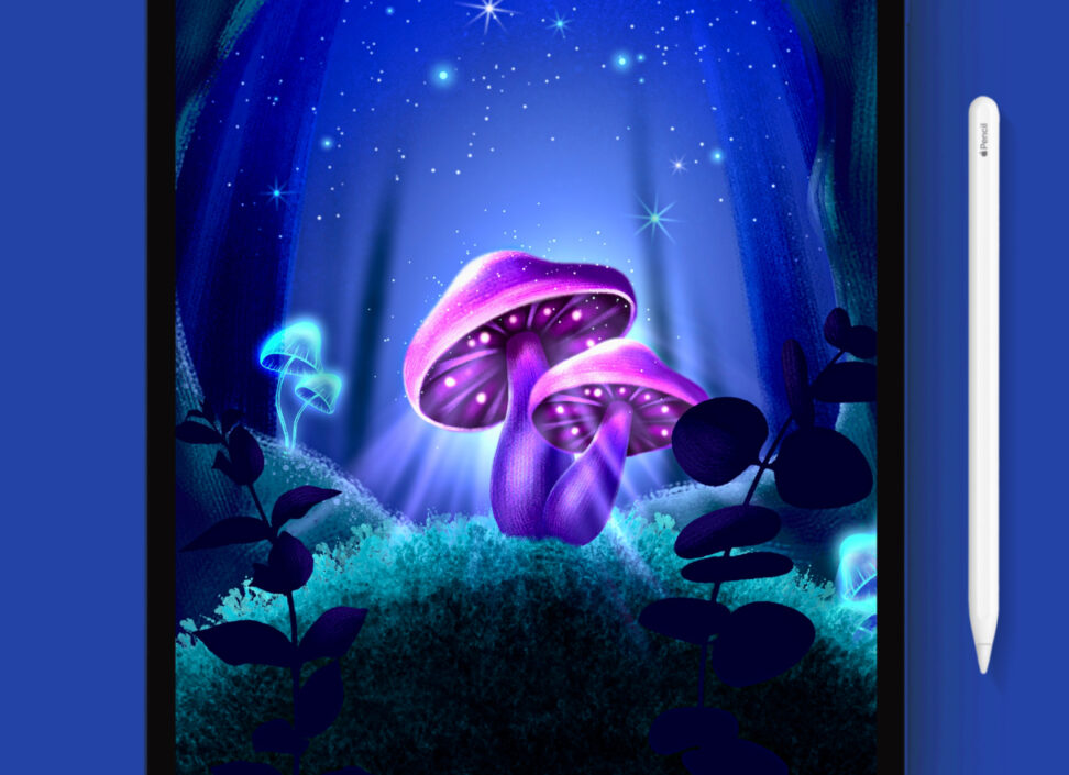 Mushrooms Procreate Brushes Tutorial - GraphicsBunker
