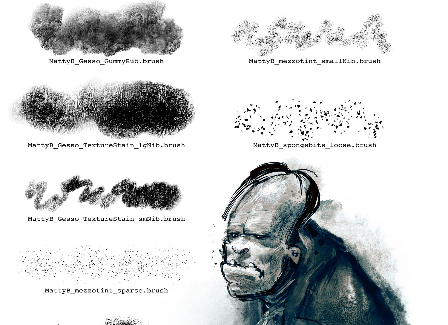 Natural Ink Procreate Brushes GraphicsBunker