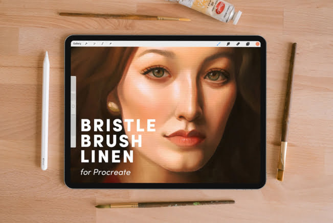 Bristle Linen Canvas Procreate Brush