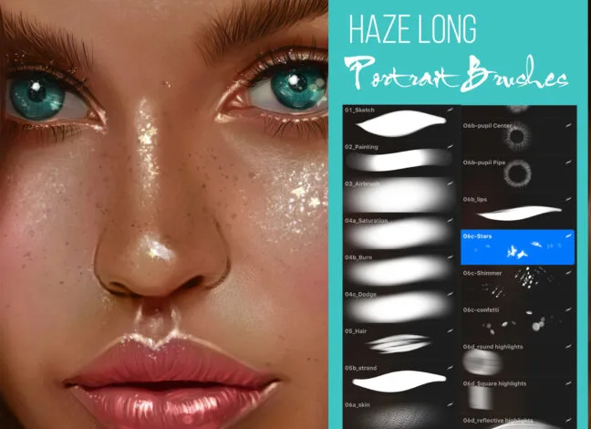 Portrait Procreate Brushes + Tutorial
