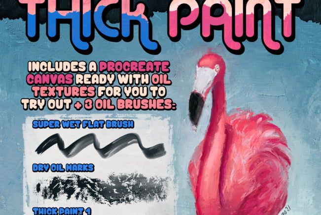 Thick Oil Paint Procreate Brushes
