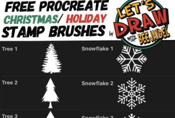 tree snowflake procreate brushes - Tree & Snowflake Procreate Brushes
