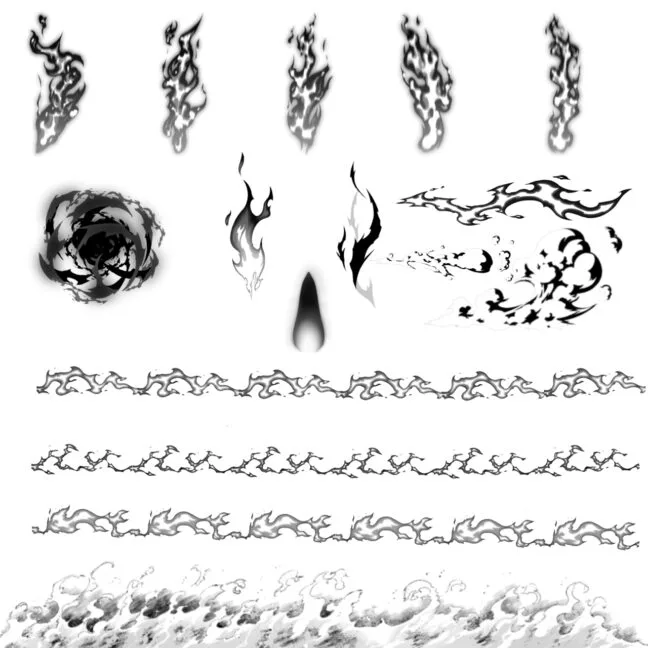 Fire Flames Procreate Brushes