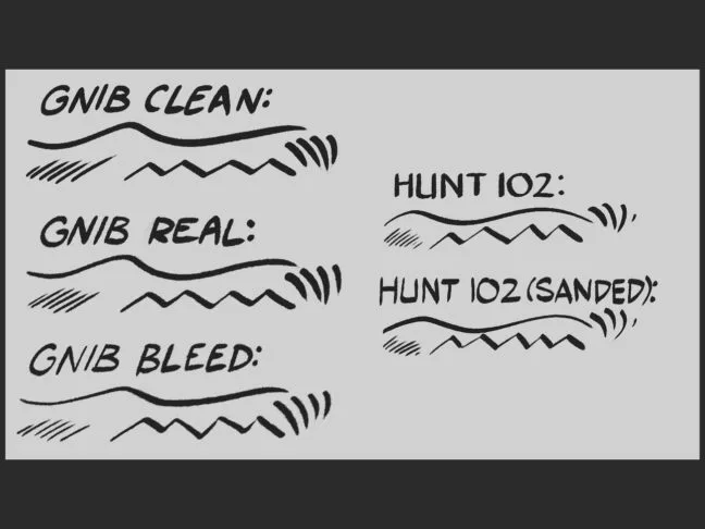 GNIB & Hunt 102 Nibs Brushes